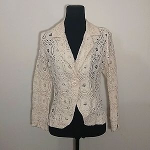 Cynthia Rowley Crochet Blazer